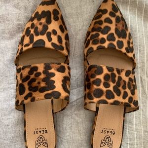 Cheetah Print Mules